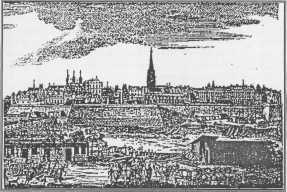 Stadtbild der Festung Ofen